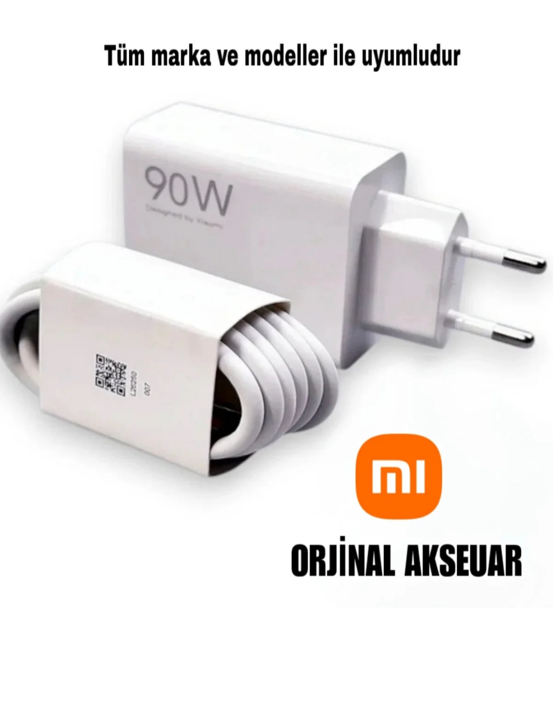 90W Hızlı Şarj Adaptörü Type-C Kablolu