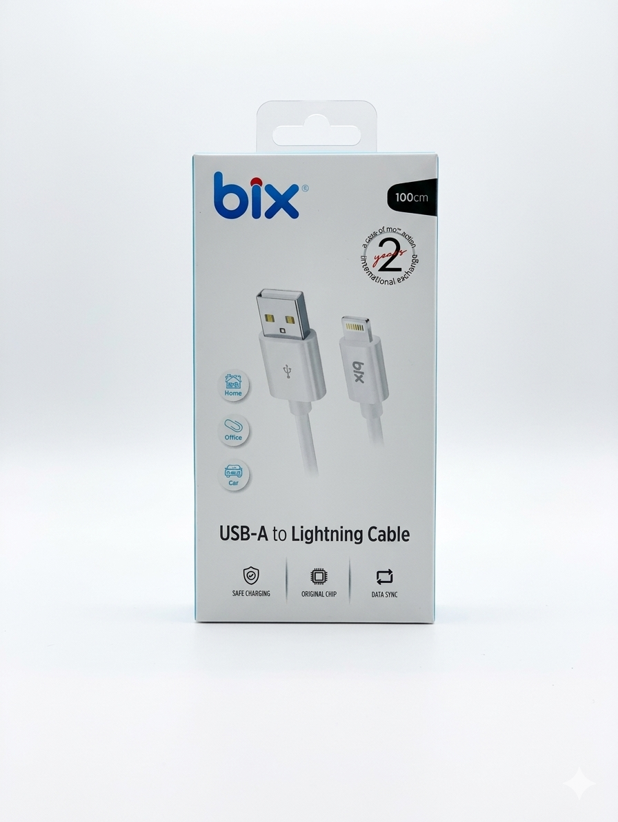Bix USB-A Lightning Kablo: Hızlı ve Güvenilir Şarj ve Veri Aktarımı